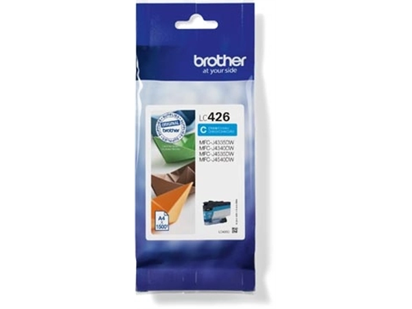 Een Brother inktcartridge, 1.500 pagina's, OEM LC-426C, cyaan koop je bij best4office