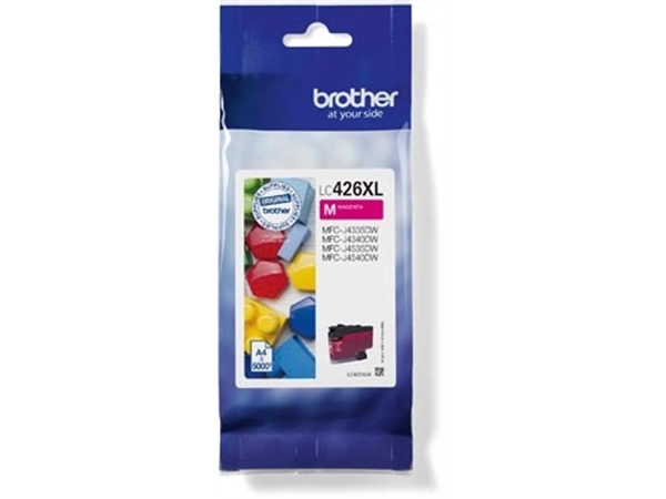 Een Brother inktcartridge, 5.000 pagina's, OEM LC-426XLM, magenta koop je bij best4office