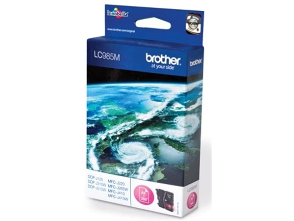 Een Brother inktcartridge, 260 pagina's, OEM LC-985M, magenta koop je bij best4office