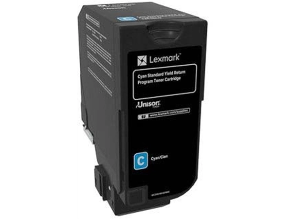 Een Lexmark Return Program toner CS72x, 7.000 pagina's, OEM 74C2SC0, cyaan koop je bij Muys Kantoor & Kado