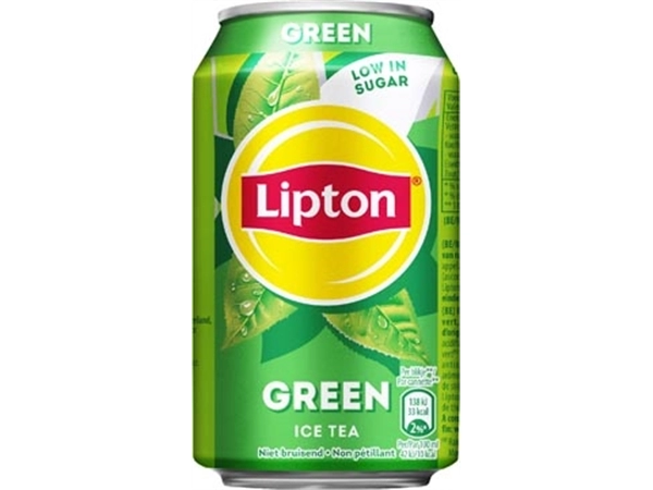 Een Lipton Ice Tea Green, blik van 33 cl, pak van 24 stuks koop je bij Muys Kantoor & Kado