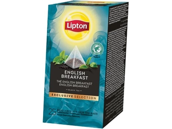 Een Lipton thee, English Breakfast, Exclusive Selection, doos van 25 zakjes koop je bij Muys Kantoor & Kado