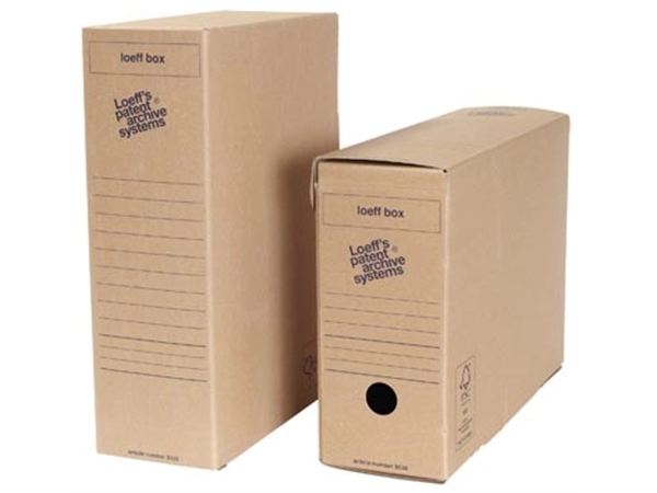 Een Loeff's Box, ft 37 x 26 x 11,5 cm, bruin, pak van 50 stuks koop je bij best4office