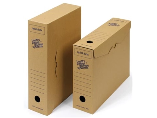 Een Loeff's achiefdoos Quick box 335x240x80 mm Pak van 50 stuks koop je bij best4office