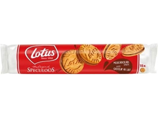 Een Lotus gevulde speculoos, 150 g, chocoladecrème, pak van 9 rollen koop je bij Muys Kantoor & Kado