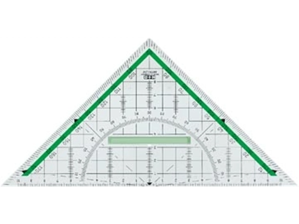 Een M+R Green Line geodriehoek, 22 cm koop je bij Muys Kantoor & Kado