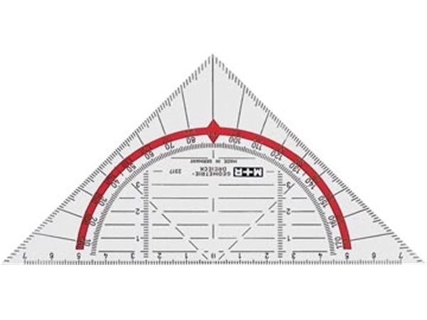 Een M+R geodriehoek, 16 cm koop je bij best4office