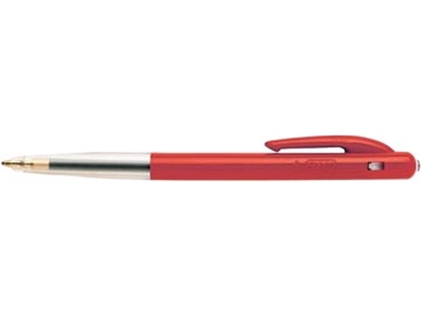 Een Bic balpen M10 Clic schrijfbreedte 0,4 mm, medium punt, rood koop je bij Muys Kantoor & Kado