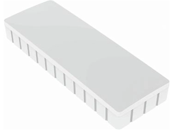 Een MAUL magneet Solid, rechthoek 54x19 mm, trekkracht 1 kg, doos van 10 stuks, wit koop je bij best4office