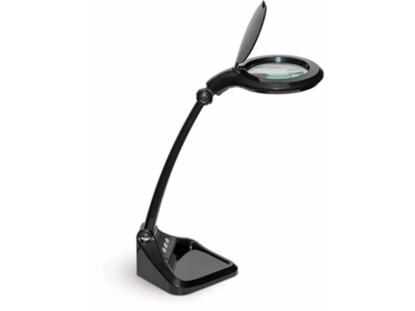 Een MAULiris loeplamp, LED, dimbaar, zwart koop je bij best4office