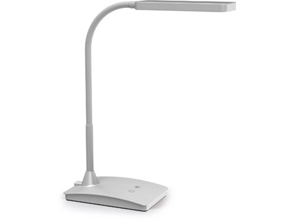 Een MAULpearly bureaulamp, LED, op voet, color vario, dimbaar, zilver koop je bij best4office