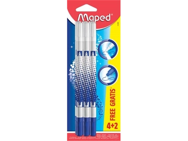 Een Maped inktuitwisser blister 4 + 2 stuks koop je bij Muys Kantoor & Kado