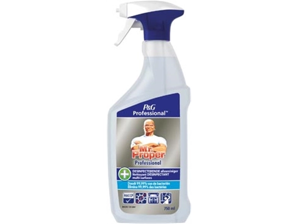 Een Mr. Proper desinfecterende allesreiniger, spray van 750 ml koop je bij Muys Kantoor & Kado