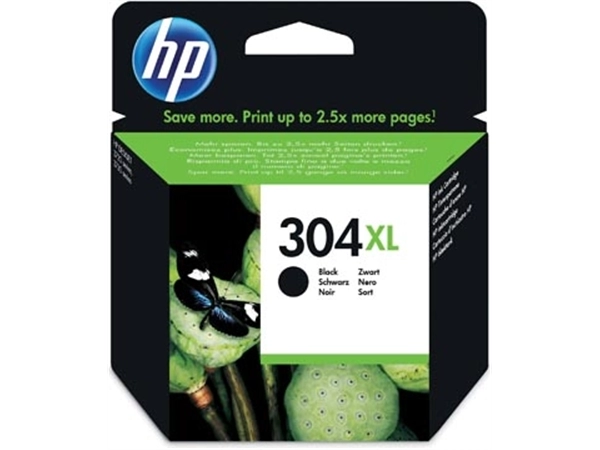 Een HP inktcartridge 304XL, 300 pagina's, OEM N9K08AE, zwart koop je bij best4office