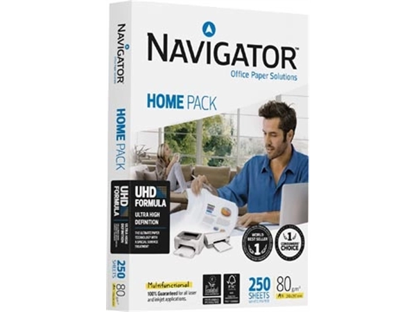 Een Navigator Home Pack printpapier ft A4,80 g, pak van 250 vel koop je bij best4office