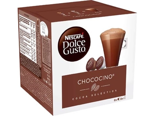 Een Nescafé Dolce Gusto koffiecapsules, Chococino, pak van 16 stuks koop je bij Muys Kantoor & Kado