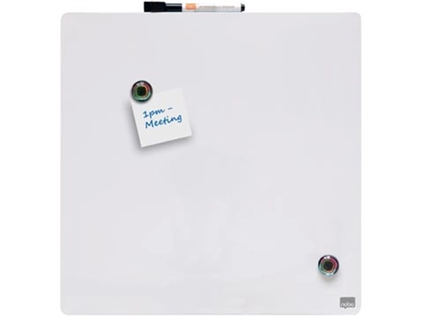 Een Nobo Mini whiteboard, magnetisch, tegel zonder lijst, 36 x 36 cm koop je bij best4office