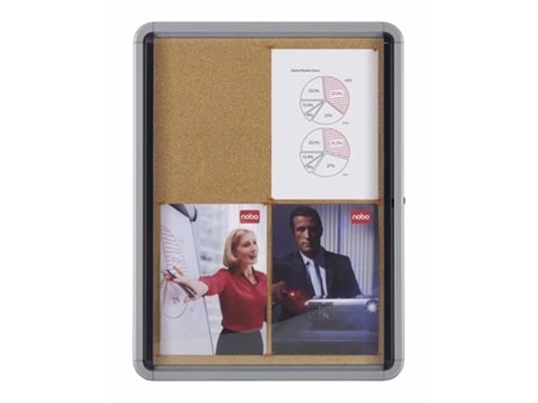 Een Nobo binnenvitrine met draaideur, kurk, ft 4 x A4 koop je bij best4office