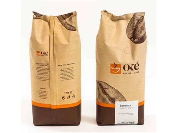 Een Oké koffie, gemalen, zak van 1 kg, Gourmet koop je bij Muys Kantoor & Kado