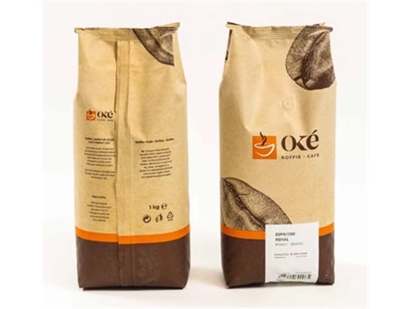 Een Oké koffiebonen, zak van 1 kg, Espresso Royal koop je bij Muys Kantoor & Kado