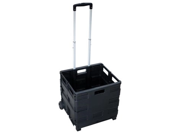 Een Opvouwbare steekwagen met krat, ft 38 x 40,5 x 42 cm, maximum 35 kg koop je bij best4office