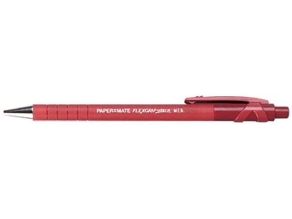 Een Paper Mate balpen Flexgrip Ultra RT medium, rood koop je bij Muys Kantoor & Kado