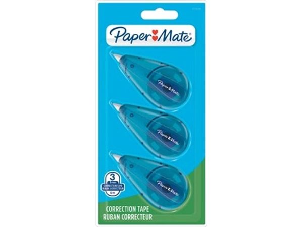 Een Paper Mate correctieroller, blister van 3 stuks koop je bij Muys Kantoor & Kado