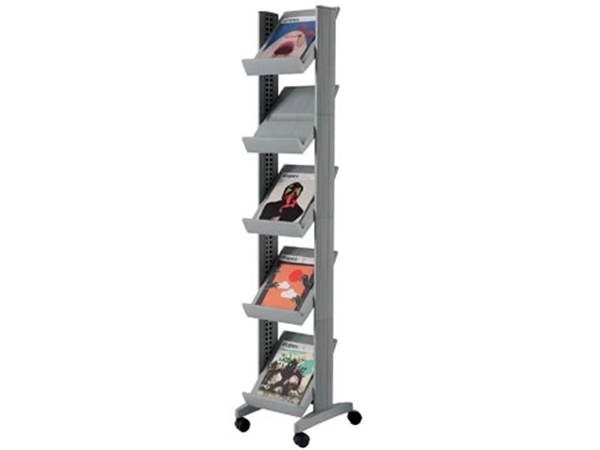 Een Paperflow Mobiele folderhouder Corner Compact zilver koop je bij best4office