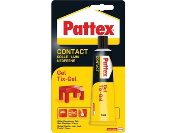 Een Pattex contactlijm Tix-Gel, tube van 50 g, op blister koop je bij Muys Kantoor & Kado