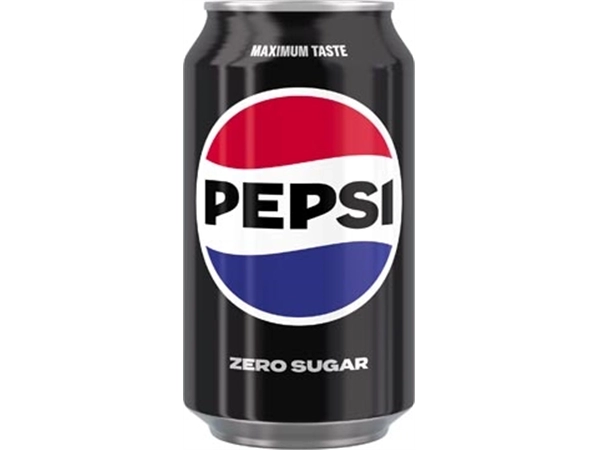 Een Pepsi Zero Sugar frisdrank, blik van 33 cl, pak van 24 stuks koop je bij Muys Kantoor & Kado