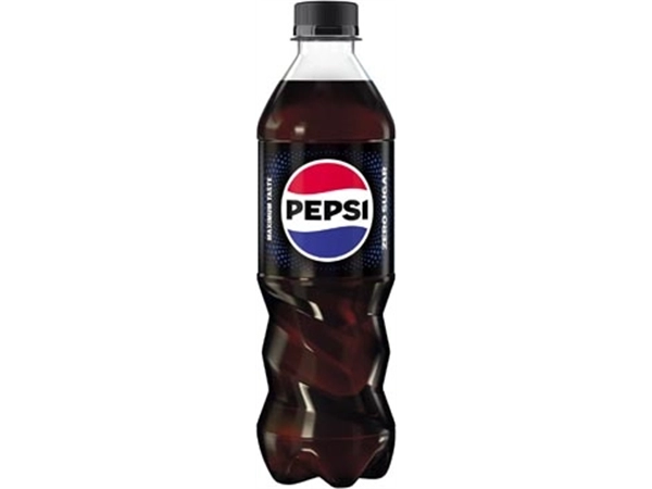 Een Pepsi Zero Sugar frisdrank, fles van 50 cl, pak van 6 stuks koop je bij Muys Kantoor & Kado