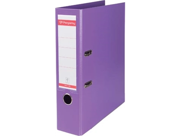 Een Pergamy ordner, voor ft A4, volledig uit PP, rug van 8 cm, violet koop je bij best4office