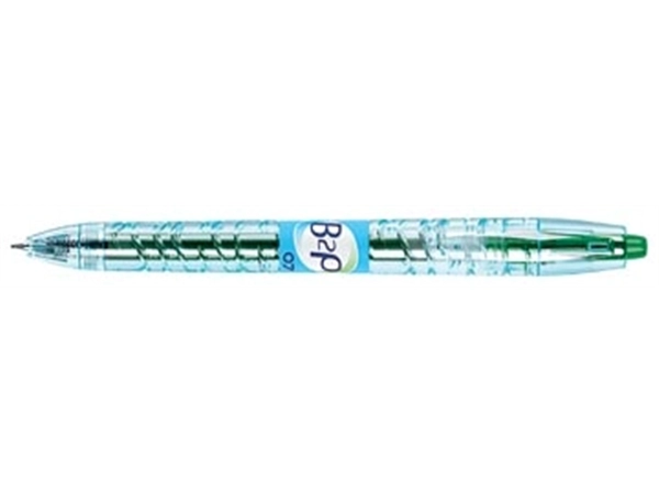 Een Pilot B2P gelroller, intrekbaar, medium punt, 0,4 mm, groen koop je bij best4office