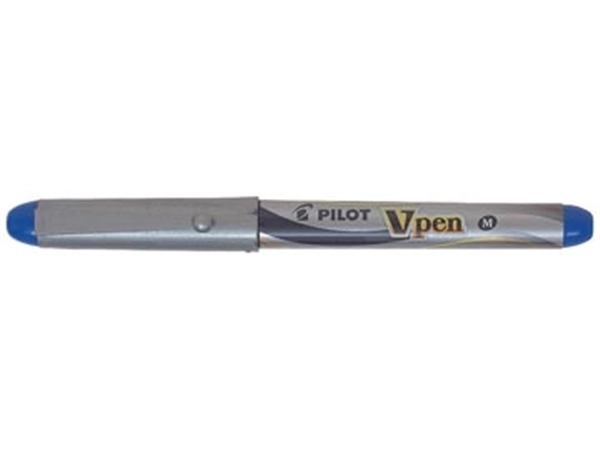 Een Pilot vulpen V-Pen Silver blauw koop je bij Muys Kantoor & Kado