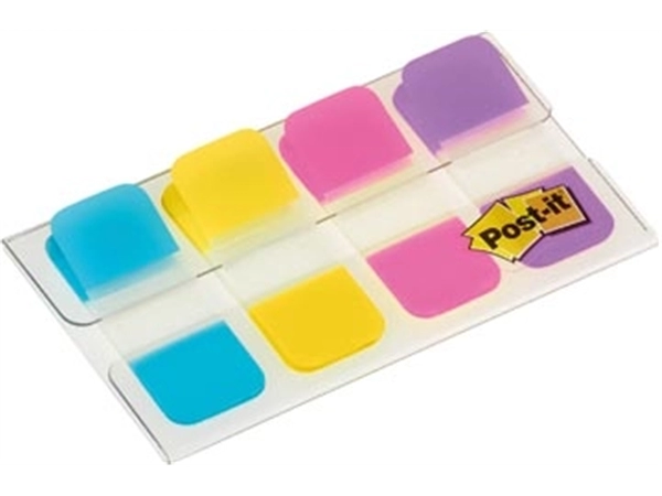 Een Post-it index Strong, ft 15,8 x 38,1 mm, blister met 4 kleuren, 10 tabs per kleur koop je bij Muys Kantoor & Kado