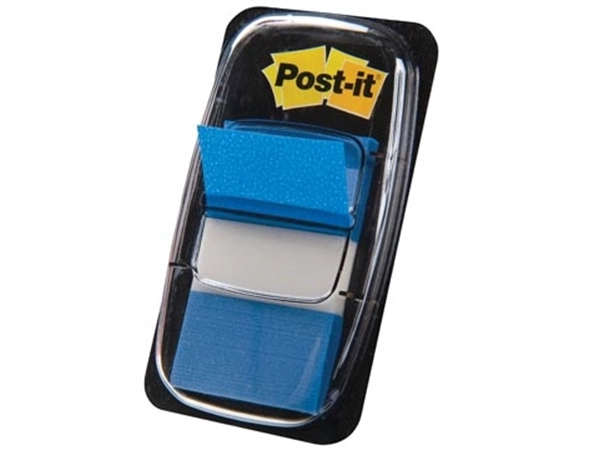 Een Post-it index standaard, ft 24,4 x 43,2 mm, houder met 50 tabs, blauw koop je bij best4office