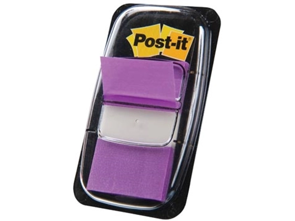 Een Post-it index standaard, ft 24,4 x 43,2 mm, houder met 50 tabs, paars koop je bij Muys Kantoor & Kado