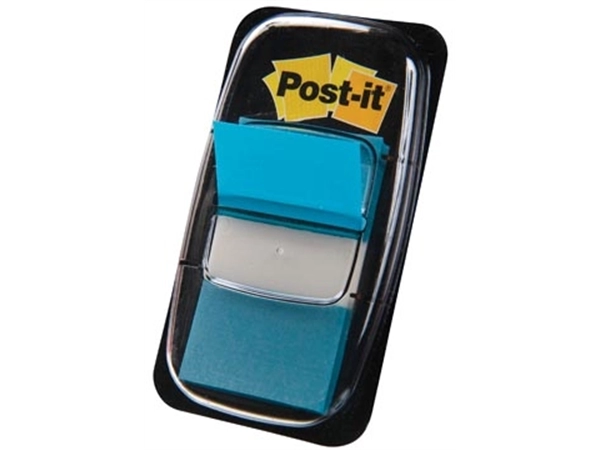 Een Post-it index standaard, ft 24,4 x 43,2 mm, houder met 50 tabs, turkoois koop je bij best4office