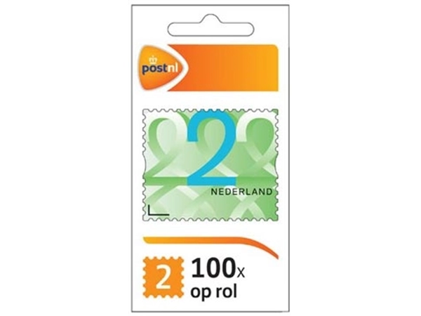 Een Postzegel nationaal NL, waarde 2, rol van 100 stuks, zelfklevend koop je bij best4office