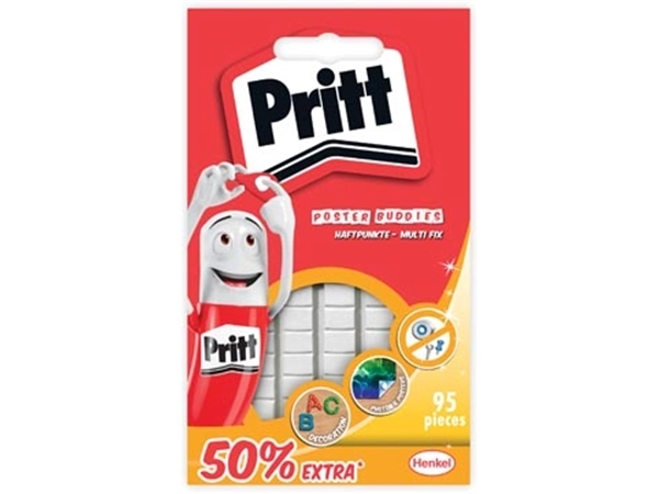 Een Pritt kneedlijm poster Buddies met 50% gratis, blister van 95 stuks koop je bij best4office