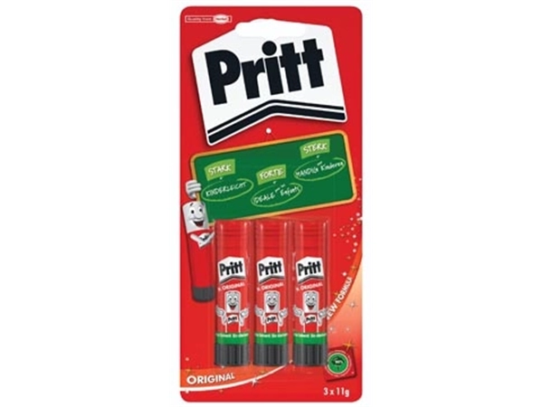 Een Pritt plakstift 3 x 11 g, op blister koop je bij Muys Kantoor & Kado