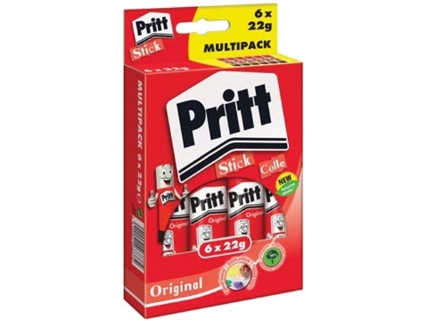 Een Pritt plakstift 6 x 22 g koop je bij Muys Kantoor & Kado