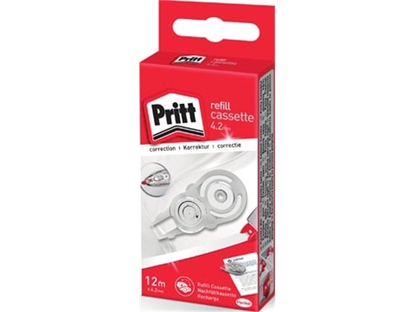 Een Pritt vulling voor correctieroller Refill Flex 4,2 mm x 12 m, in ophangdoosje koop je bij Muys Kantoor & Kado