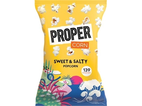 Een Proper popcorn Sweet & Salty, zak van 30 g koop je bij Muys Kantoor & Kado