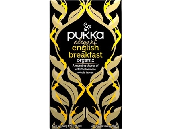 Een Pukka thee bio, English Breakfast, pak van 20 stuks koop je bij Muys Kantoor & Kado