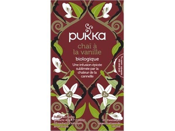 Een Pukka thee bio, Vanilla Chai, pak van 20 stuks koop je bij Muys Kantoor & Kado