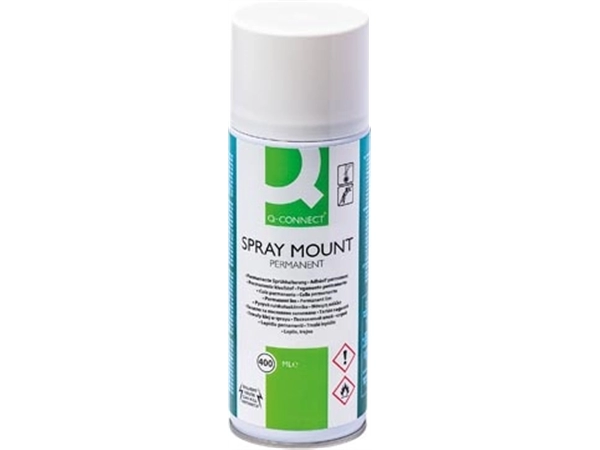 Een Q-CONNECT Quick Mount spray, permanent, spuitbus van 400 ml koop je bij Muys Kantoor & Kado