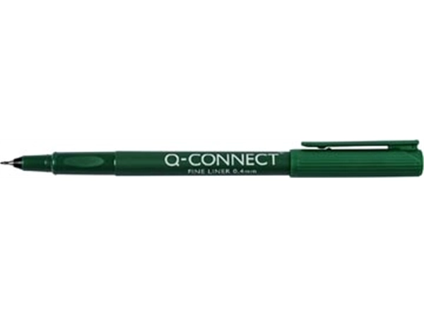 Een Q-CONNECT fineliner, 0,4 mm, groen koop je bij Muys Kantoor & Kado