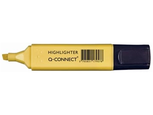 Een Q-CONNECT markeerstift pastel, geel koop je bij Muys Kantoor & Kado