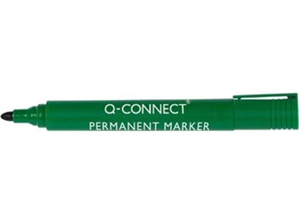 Een Q-CONNECT permanent marker, 2-3 mm, ronde punt, groen koop je bij best4office